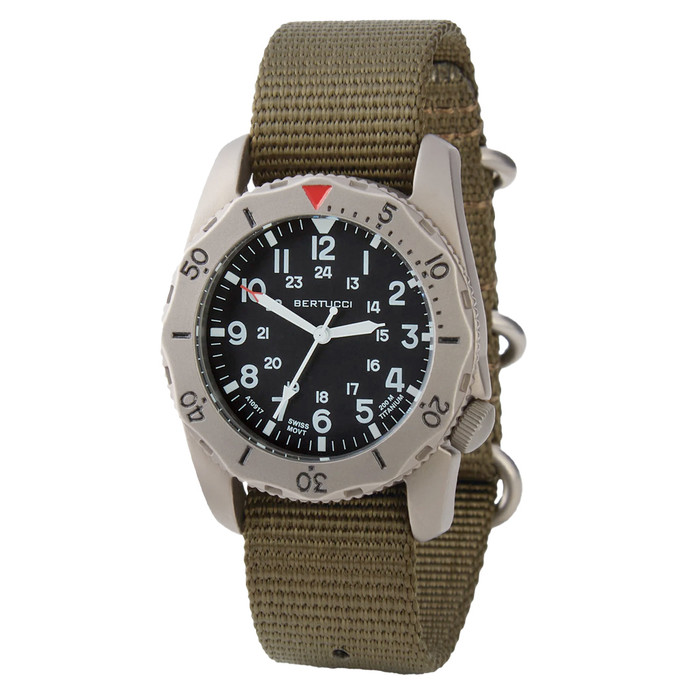 Bertucci A-2TR Field Pro Black Dial with Olive Nylon Strap #12115 Bertucci A-2TR Field Pro Black Dial with Olive Nylon Strap #12115