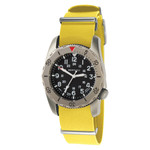 Bertucci A-2TR Field Pro Black Dial Watch with Yellow Italian Strap #12146 Bertucci A-2TR Field Pro Black Dial Watch with Yellow Italian Strap #12146