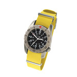 Bertucci A-2TR Field Pro Black Dial Watch with Yellow Italian Strap #12146 Bertucci A-2TR Field Pro Black Dial Watch with Yellow Italian Strap #12146