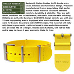 Bertucci A-2TR Field Pro Black Dial Watch with Yellow Italian Strap #12146 Bertucci A-2TR Field Pro Black Dial Watch with Yellow Italian Strap #12146