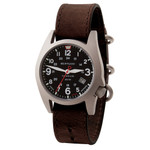 Bertucci A-7T Retrospec Solar Titanium Field Watch with Alpina Brown Leather Strap #12903 Bertucci A-7T Retrospec Solar Titanium Field Watch with Alpina Brown Leather Strap #12903