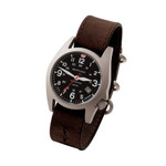 Bertucci A-7T Retrospec Solar Titanium Field Watch with Alpina Brown Leather Strap #12903 Bertucci A-7T Retrospec Solar Titanium Field Watch with Alpina Brown Leather Strap #12903