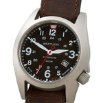 Bertucci A-7T Retrospec Solar Titanium Field Watch with Alpina Brown Leather Strap #12903 Bertucci A-7T Retrospec Solar Titanium Field Watch with Alpina Brown Leather Strap #12903