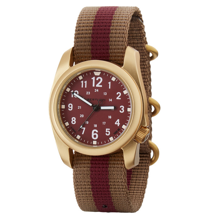 Bertucci A-2A Golden Field Watch with Legion Red Dial #16307 Bertucci A-2A Golden Field Watch with Legion Red Dial #16307