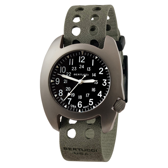 Bertucci D-3T Retroform Epic Field Watch with Black Dial and Tridura Strap #17022 Bertucci D-3T Retroform Epic Field Watch with Black Dial and Tridura Strap #17022