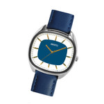 Aristo 36mm Classic Dress Watch with Rectangular Face and Blue Dial #2H22L tilt Aristo 36mm Classic Dress Watch with Rectangular Face and Blue Dial #2H22L tilt