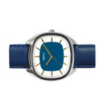 Aristo 36mm Classic Dress Watch with Rectangular Face and Blue Dial #2H22L side Aristo 36mm Classic Dress Watch with Rectangular Face and Blue Dial #2H22L side