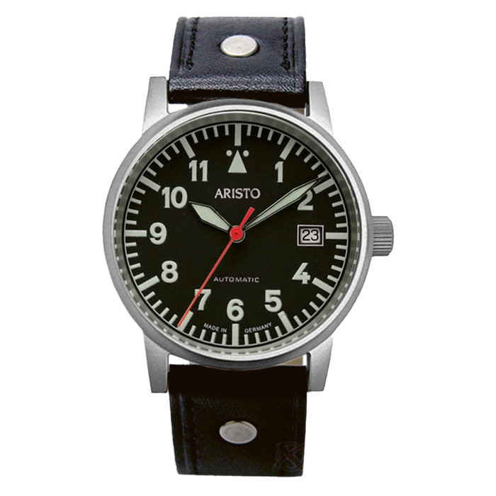 Aristo 38.5mm Swiss Automatic Aviator Watch with Sapphire Crystal #3H15N Aristo 38.5mm Swiss Automatic Aviator Watch with Sapphire Crystal #3H15N