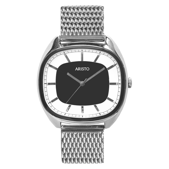 Aristo 36mm Classic Dress Watch with Rectangular Face and Black Dial #4H247-M zoom Aristo 36mm Classic Dress Watch with Rectangular Face and Black Dial #4H247-M zoom