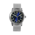 Aristo Blue Dial Flight Watch with Mesh Bracelet and a Sapphire Crystal #4H251-M Aristo Blue Dial Flight Watch with Mesh Bracelet and a Sapphire Crystal #4H251-M