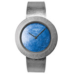 Aristo Titanium Scratched Blue Dial Watch Titanium Bangle #5D95-4 zoom Aristo Titanium Scratched Blue Dial Watch Titanium Bangle #5D95-4 zoom