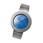 Aristo Titanium Scratched Blue Dial Watch Titanium Bangle #5D95-4 tilt Aristo Titanium Scratched Blue Dial Watch Titanium Bangle #5D95-4 tilt
