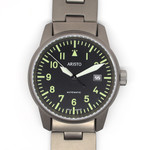 Aristo 40mm Titanium Swiss Automatic Aviator Watch #5H101TIBI Aristo 40mm Titanium Swiss Automatic Aviator Watch #5H101TIBI