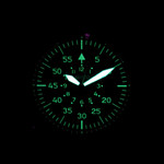 Aristo Vintage Flieger with Swiss Automatic Movement and Black Dial #7H117 lime Aristo Vintage Flieger with Swiss Automatic Movement and Black Dial #7H117 lime