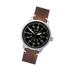 Aristo Vintage Flieger with Swiss Automatic Movement and Black Dial #7H117 tilt Aristo Vintage Flieger with Swiss Automatic Movement and Black Dial #7H117 tilt