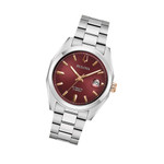 Bulova Surveyor Automatic Watch with Sunburst Maroon Dial #98B422 Bulova Surveyor Automatic Watch with Sunburst Maroon Dial #98B422