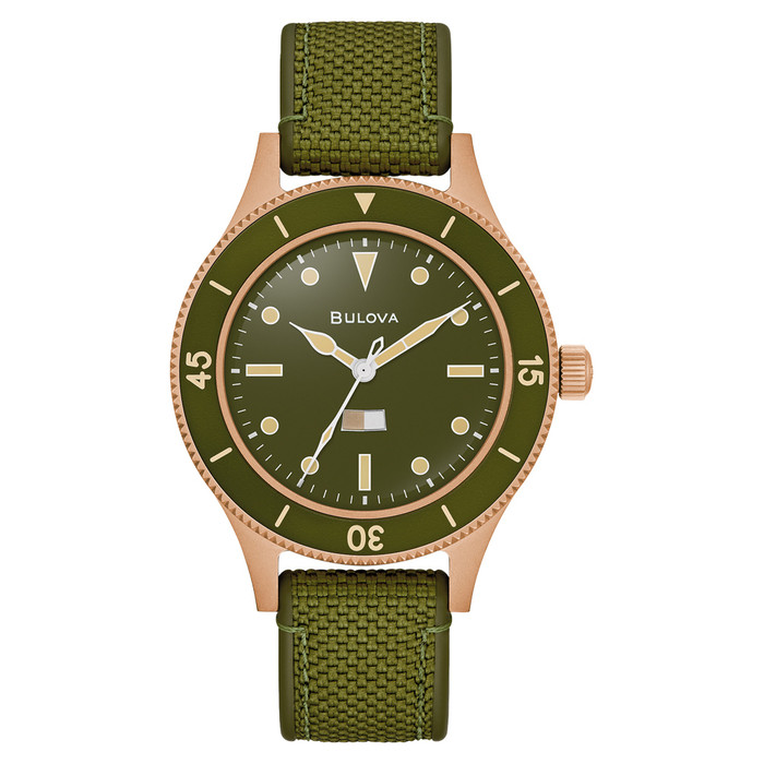 Bulova MIL SHIPS 41mm Automatic Bronze Watch with Big Dome Sapphire Crystal #98A324 Bulova MIL SHIPS 41mm Automatic Bronze Watch with Big Dome Sapphire Crystal #98A324