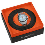 Bulova Racer Chronograph with Blue Dial and Orange Accents #98B432 Bulova Racer Chronograph with Blue Dial and Orange Accents #98B432