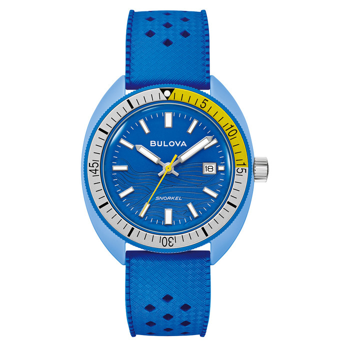 Bulova Snorkel Hybrid Ceramic Blue Tang Watch #98B445 Bulova Snorkel Hybrid Ceramic Blue Tang Watch #98B445