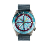 ADPT Series 1 GMT Titanium Field Watch with Aqua Berry Dial #ADPT-DT-AB ADPT Series 1 GMT Titanium Field Watch with Aqua Berry Dial #ADPT-DT-AB