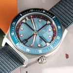 ADPT Series 1 GMT Titanium Field Watch with Aqua Berry Dial #ADPT-DT-AB ADPT Series 1 GMT Titanium Field Watch with Aqua Berry Dial #ADPT-DT-AB