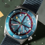 ADPT Series 1 GMT Titanium Field Watch with Aqua Berry Dial #ADPT-DT-AB ADPT Series 1 GMT Titanium Field Watch with Aqua Berry Dial #ADPT-DT-AB
