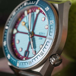 ADPT Series 1 GMT Titanium Field Watch with Aqua Berry Dial #ADPT-DT-AB ADPT Series 1 GMT Titanium Field Watch with Aqua Berry Dial #ADPT-DT-AB