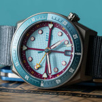 ADPT Series 1 GMT Titanium Field Watch with Aqua Berry Dial #ADPT-DT-AB ADPT Series 1 GMT Titanium Field Watch with Aqua Berry Dial #ADPT-DT-AB
