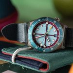 ADPT Series 1 GMT Titanium Field Watch with Aqua Berry Dial #ADPT-DT-AB ADPT Series 1 GMT Titanium Field Watch with Aqua Berry Dial #ADPT-DT-AB
