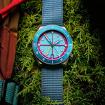 ADPT Series 1 GMT Titanium Field Watch with Aqua Berry Dial #ADPT-DT-AB ADPT Series 1 GMT Titanium Field Watch with Aqua Berry Dial #ADPT-DT-AB