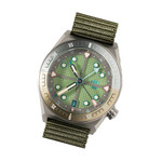 ADPT Series 1 GMT Titanium Field Watch with Mossy Shale Dial #ADPT-DT-MS ADPT Series 1 GMT Titanium Field Watch with Mossy Shale Dial #ADPT-DT-MS