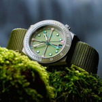 ADPT Series 1 GMT Titanium Field Watch with Mossy Shale Dial #ADPT-DT-MS ADPT Series 1 GMT Titanium Field Watch with Mossy Shale Dial #ADPT-DT-MS