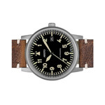 Aristo 38.5mm Swiss Automatic Vintage Aviator Watch with Sapphire Crystal #5H100 Side Aristo 38.5mm Swiss Automatic Vintage Aviator Watch with Sapphire Crystal #5H100 Side