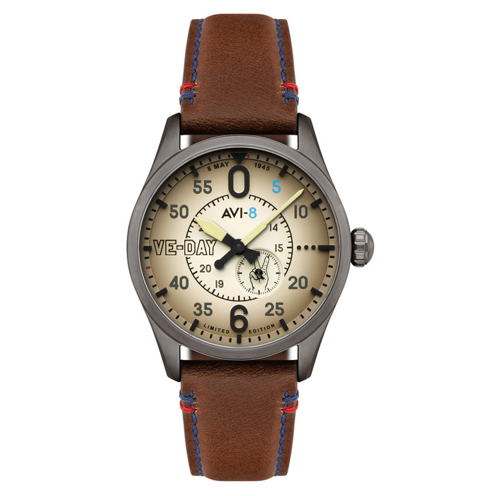 AVI-8 Spitfire Type 300 VE-Day 80th LE Valour Canvas Watch #AV-4073-02 AVI-8 Spitfire Type 300 VE-Day 80th LE Valour Canvas Watch #AV-4073-02