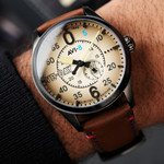 AVI-8 Spitfire Type 300 VE-Day 80th LE Valour Canvas Watch #AV-4073-02 AVI-8 Spitfire Type 300 VE-Day 80th LE Valour Canvas Watch #AV-4073-02