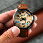 AVI-8 P-51 Mustang Patriot VE-Day 80th LE Victory Cream Watch #AV-4082-04 AVI-8 P-51 Mustang Patriot VE-Day 80th LE Victory Cream Watch #AV-4082-04