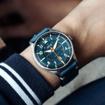 AVI-8 Hawker Hurricane Kent Automatic Sussex with Blue Dial #AV-4094-02 AVI-8 Hawker Hurricane Kent Automatic Sussex with Blue Dial #AV-4094-02
