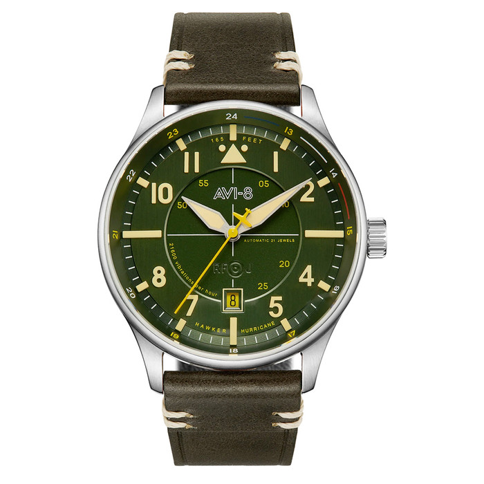 AVI-8 Hawker Hurricane Kent Automatic Hampshire with Green Dial #AV-4094-03 AVI-8 Hawker Hurricane Kent Automatic Hampshire with Green Dial #AV-4094-03