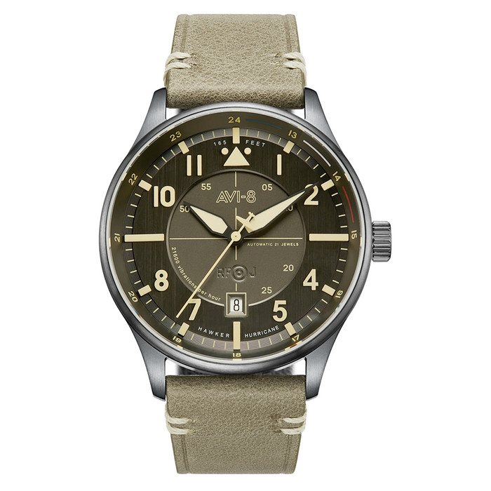 AVI-8 Hawker Hurricane Kent Automatic Stanton with Gray Dial #AV-4094-04 AVI-8 Hawker Hurricane Kent Automatic Stanton with Gray Dial #AV-4094-04