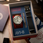 AVI-8 McKellar Dual Time Watch with Ivory Dial #AV-4101-0C AVI-8 McKellar Dual Time Watch with Ivory Dial #AV-4101-0C
