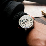 AVI-8 McKellar Dual Time Watch with Ivory Dial #AV-4101-0C AVI-8 McKellar Dual Time Watch with Ivory Dial #AV-4101-0C