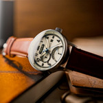 AVI-8 McKellar Dual Time Watch with Ivory Dial #AV-4101-0C AVI-8 McKellar Dual Time Watch with Ivory Dial #AV-4101-0C