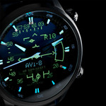 AVI-8 Hawker Harrier HUD Automatic with Gradient Blue Dial #AV-4117-01 AVI-8 Hawker Harrier HUD Automatic with Gradient Blue Dial #AV-4117-01