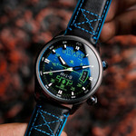 AVI-8 Hawker Harrier HUD Automatic with Gradient Blue Dial #AV-4117-01 AVI-8 Hawker Harrier HUD Automatic with Gradient Blue Dial #AV-4117-01