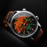 AVI-8 Hawker Harrier HUD Automatic with Gradient Orange Dial #AV-4117-03 AVI-8 Hawker Harrier HUD Automatic with Gradient Orange Dial #AV-4117-03