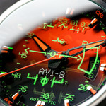AVI-8 Hawker Harrier HUD Automatic with Gradient Orange Dial #AV-4117-03 AVI-8 Hawker Harrier HUD Automatic with Gradient Orange Dial #AV-4117-03