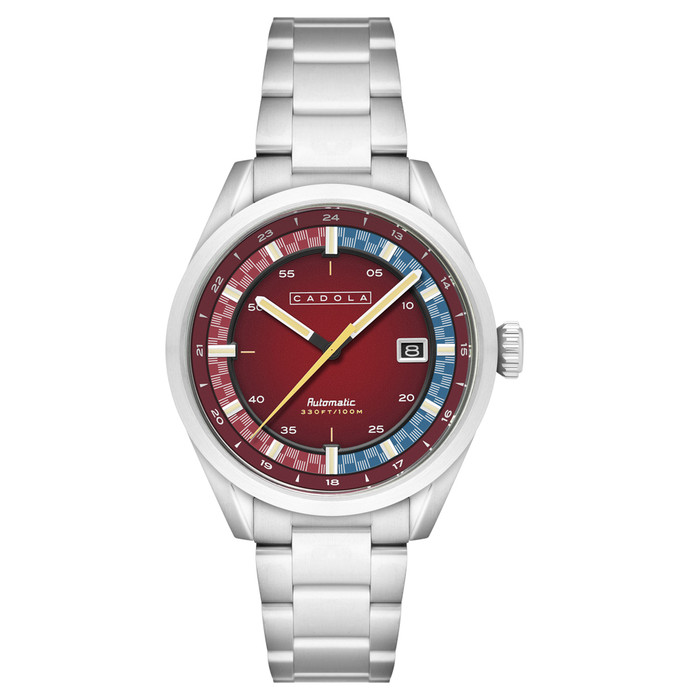 Cadola Paddock Automatic Watch with Deep Red Dial #CD-1037-55 Cadola Paddock Automatic Watch with Deep Red Dial #CD-1037-55