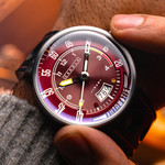 Cadola RPM Automatic Watch with Firebrick Red Dial #CD-1055-04 Cadola RPM Automatic Watch with Firebrick Red Dial #CD-1055-04