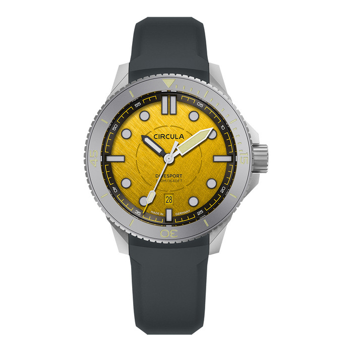 Circula DiveSport Titanium Automatic Dive Watch with Yellow Dial #DE-TR-JT Circula DiveSport Titanium Automatic Dive Watch with Yellow Dial #DE-TR-JT