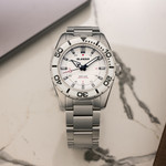Islander Saltaire 38mm Solar Dive Watch with Pure White Dial #ISL-281 Islander Saltaire 38mm Solar Dive Watch with Pure White Dial #ISL-281